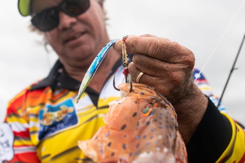 Frayed dacron on assist hooks