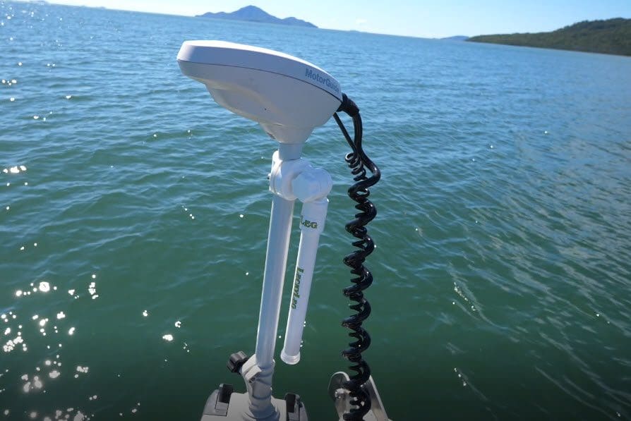 Lecky Leg electric motor support bracket retracted once the motor is in use.