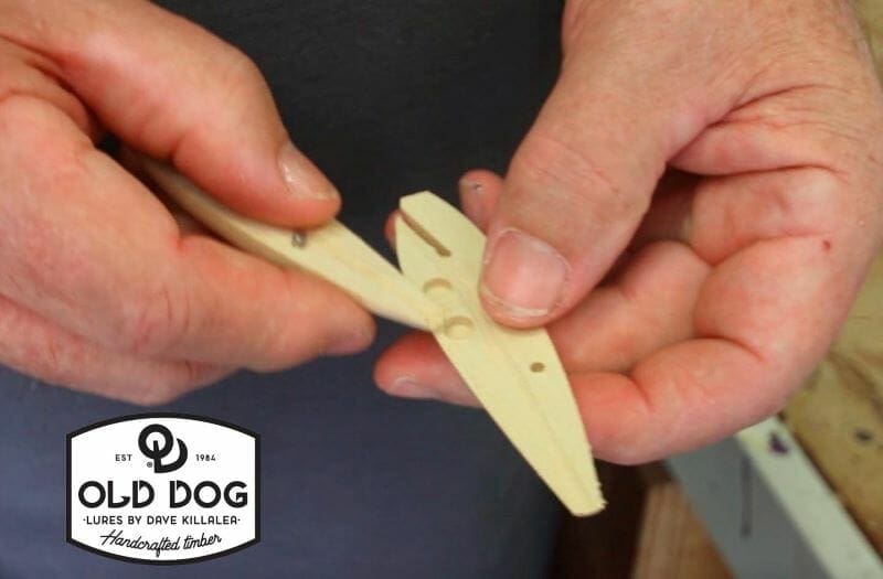 Making timber lures in two halves.