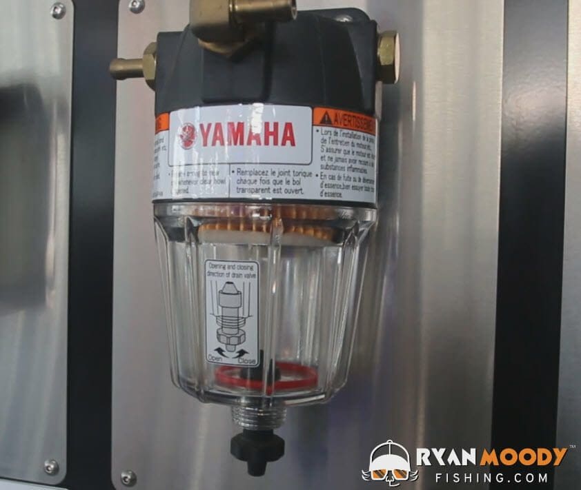fuel filter with water trap to remove water in outboard fuel