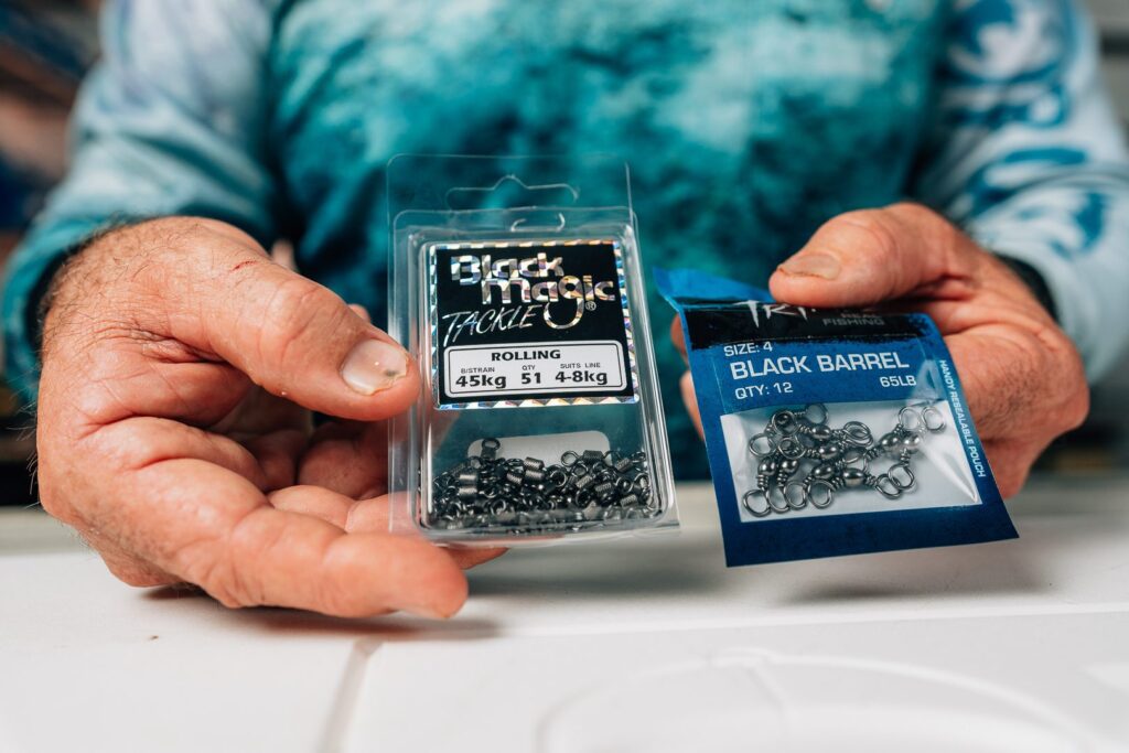 Swivel recommendations - nickel plated ball bearing barrel type.